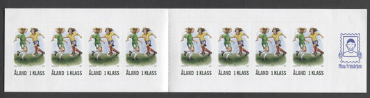 Lot 163 Aland Islands SC#266a 1k Multicolored 2007 Soccer Issue, A VFNH Booklet Of 8, Click on Listing to See ALL Pictures, 2017 Scott Cat. $16