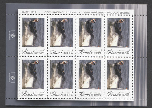 Lot 169 Aland Islands SC#305  2010 Sailboat Racing Issue, A VFNH Sheet Of 8, Click on Listing to See ALL Pictures, 2017 Scott Cat. $20