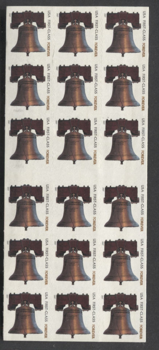 Lot 17 United States SC#4128a First Class Multicolored 2007-2009 Liberty Bell Issue, A VFNH Pane Of 18, Click on Listing to See ALL Pictures, 2017 Scott Cat. $16.5