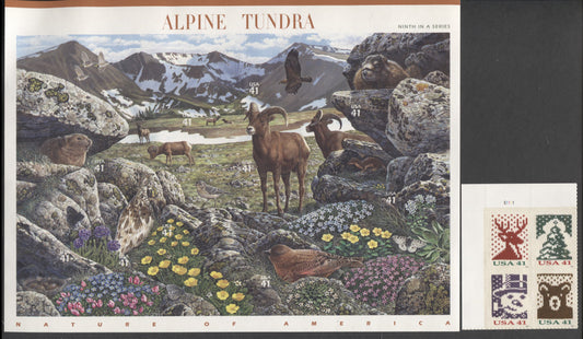 Lot 18 United States SC#4195-4210b 2007 Alpine Tundra & Christmas Issue, 2 VFNH Sheet Of 10 & Pane Of 4, Click on Listing to See ALL Pictures, 2017 Scott Cat. $11.9