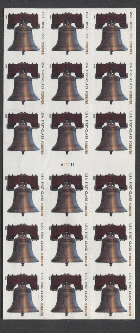 Lot 32 United States SC#4128c First Class Multicolored 2009 Liberty Bell Issue, Dated 2007, A VFNH Pane Of 18, Click on Listing to See ALL Pictures, 2017 Scott Cat. $16.5