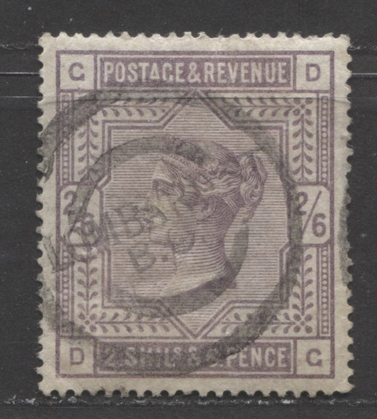 Lot  403 Great Britain - Parcel Cancels SC#96 2/6d Lilac 1883 High Value Issue, Lombard St. B.O Parcel Cancel, Some Perf. Faults, But Presentable, A Good Used Single, Estimated Value $15