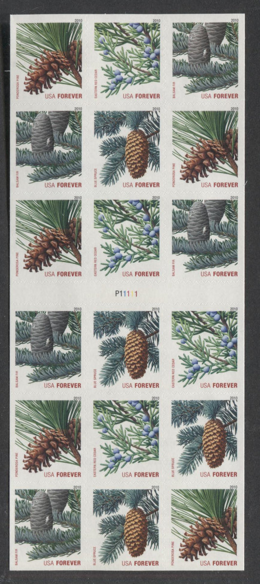 Lot 43 United States SC#4485b Forever Multicolored 2010 Christmas Issue, A VFNH Pane Of 18, Click on Listing to See ALL Pictures, 2017 Scott Cat. $18
