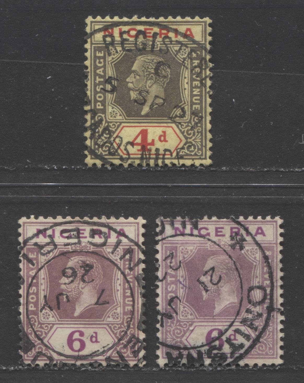 Lot 442 Nigeria SC#27/28a 1922-1936 King George V Imperium Keyplate Is ...