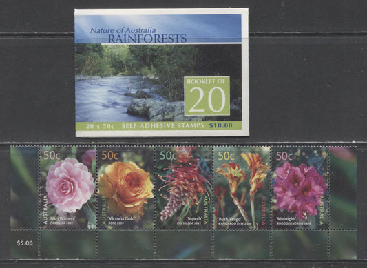 Australia SC#2142a/2166b 2003 Australian Cultivars - Flora/Fauna Issues, 2 VFNH Booklet Of 20 & Strip Of 5, Click on Listing to See ALL Pictures, 2017 Scott Cat. $18.25