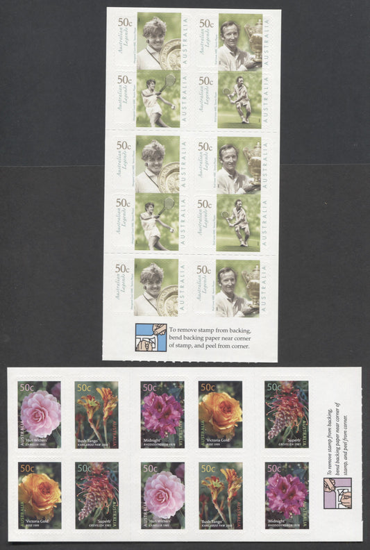 Lot 92 Australia SC#2132a/2147b 2003 AU Legends & Cultivars Issues, 2 VFNH Booklets Of 10, Click on Listing to See ALL Pictures, 2017 Scott Cat. $19.5