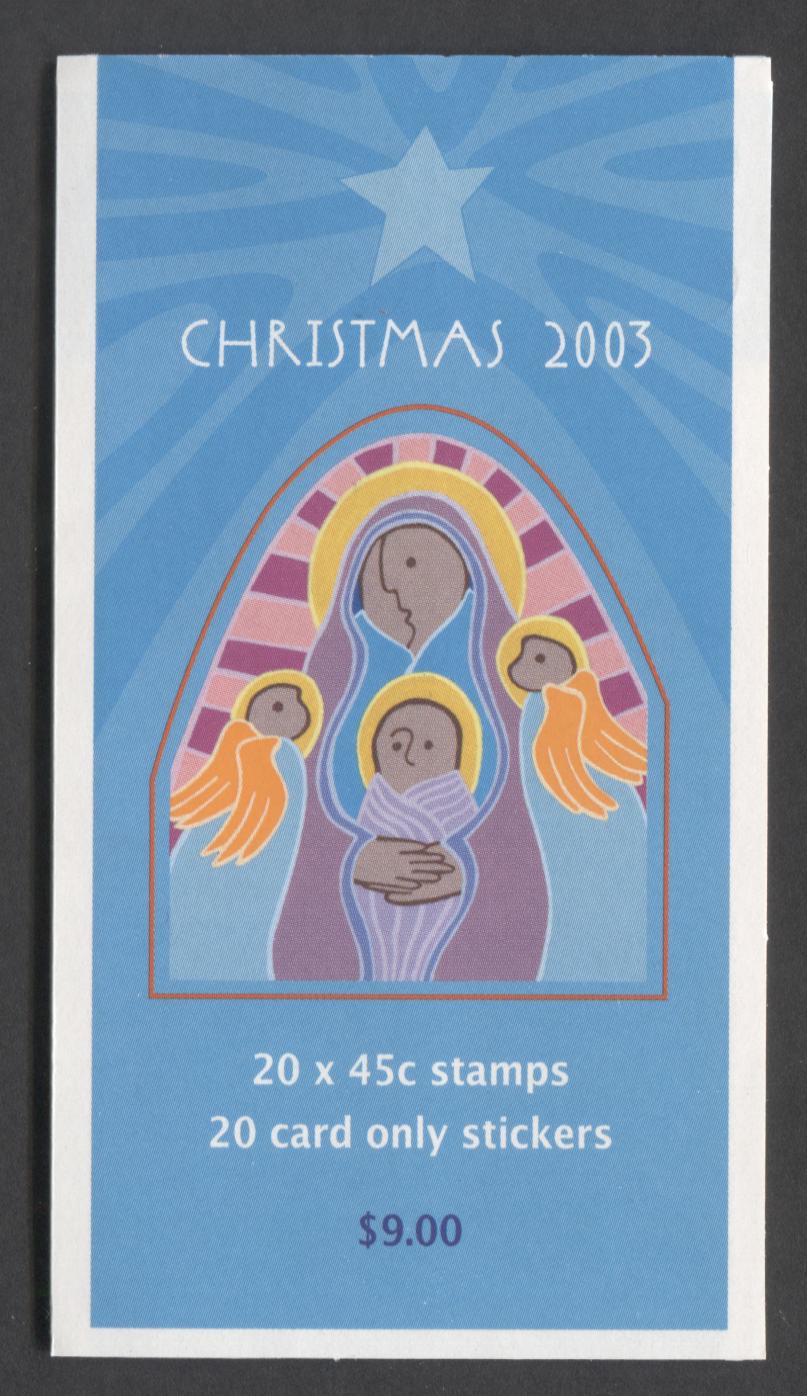 Lot 97 Australia SC#2206a 45c Multicolored 2003 Christmas Issue, A VFNH Booklet Of 20, Click on Listing to See ALL Pictures, 2017 Scott Cat. $15