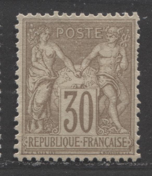 Lot 502 France #73 30c Brown on Yellowish Peace & Commerce, 1876-1878 Peace & Commerce Issue, A Fine Unused Single Type I