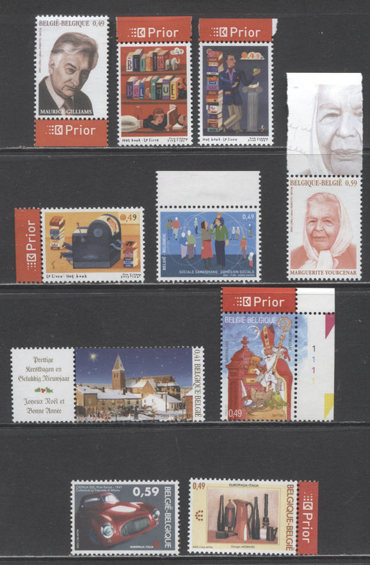 Lot 62 Belgium SC#1980/1990 2003 Europalia Italia Festival - Christmas, A VFNH Singles, Click on Listing to See ALL Pictures, 2017 Scott Cat. $13.25