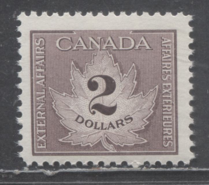 Lot 92 Canada #FCF4 $2 Purple Brown Maple Leaf, 1949-1971 Consular Fee Issue, A FNH Single
