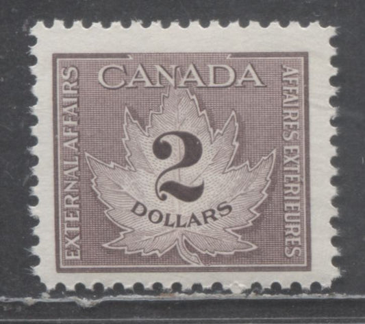 Lot 92 Canada #FCF4 $2 Purple Brown Maple Leaf, 1949-1971 Consular Fee Issue, A FNH Single
