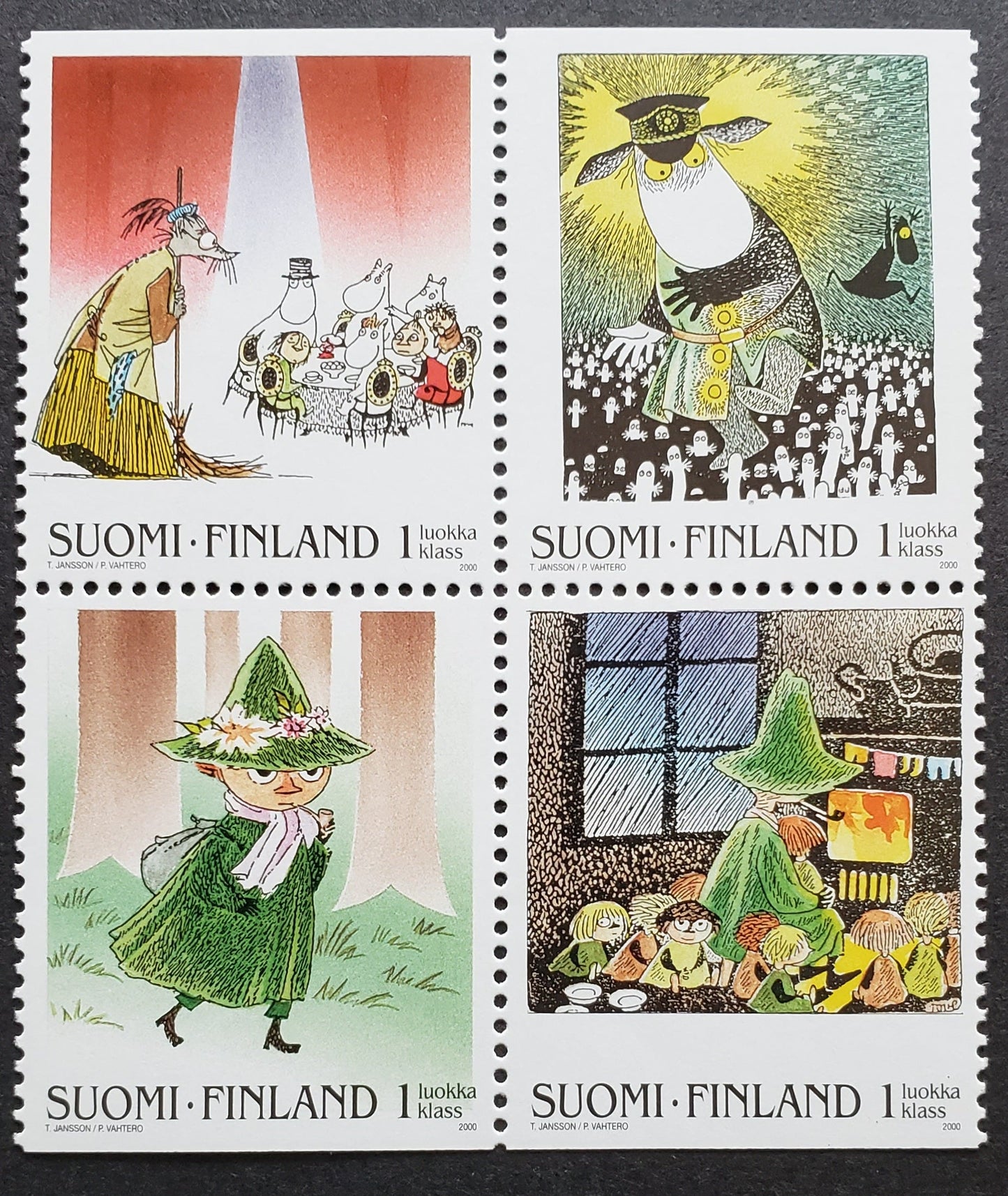 Lot 94 Finland SC#1127-1127 2000 Moomin, Perf 13x13.75, A VFNH Booklet Pane Of 4, Click on Listing to See ALL Pictures, 2017 Scott Cat. $27.5