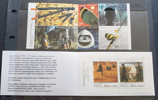 Lot 97 Finland SC#1116/B263 1999 Finnish Design - Hugo Simberg Semi Postals, 2 VFNH Booklets Of 6 & 2, Click on Listing to See ALL Pictures, 2017 Scott Cat. $12.25