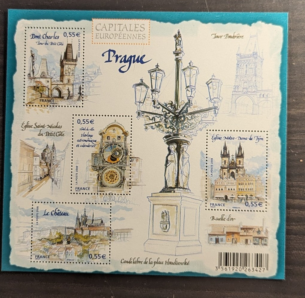 Lot 51 France SC#3494a/3535 2008 Circus- European Capitals (Prague), 3 VFNH Souvenir Sheets, Click on Listing to See ALL Pictures, 2017 Scott Cat. $29.25