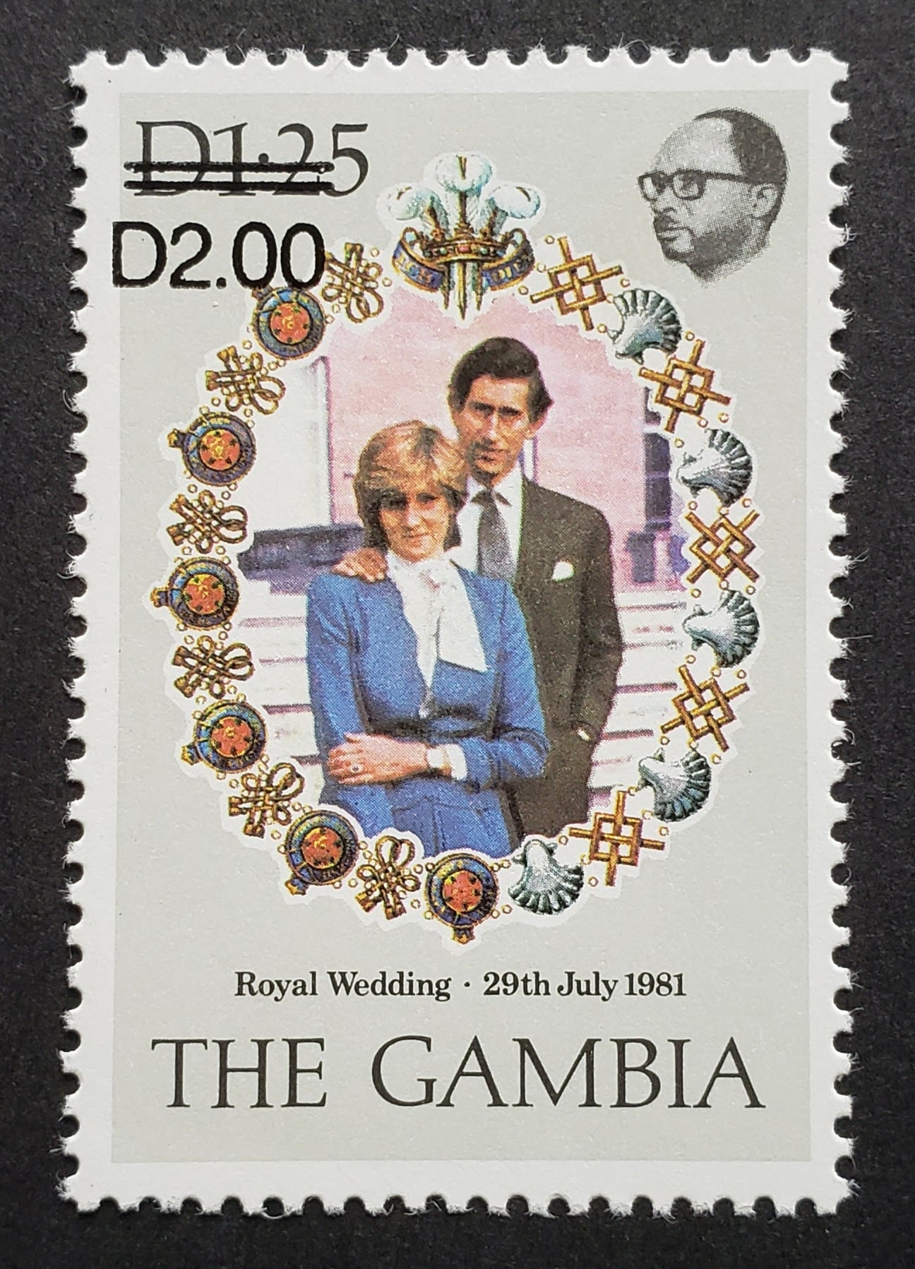 Lot 27 Gambia SC#497c 1983 Surcharge Issue, A VFNH Single, Click on Listing to See ALL Pictures, 2017 Scott Cat.$40