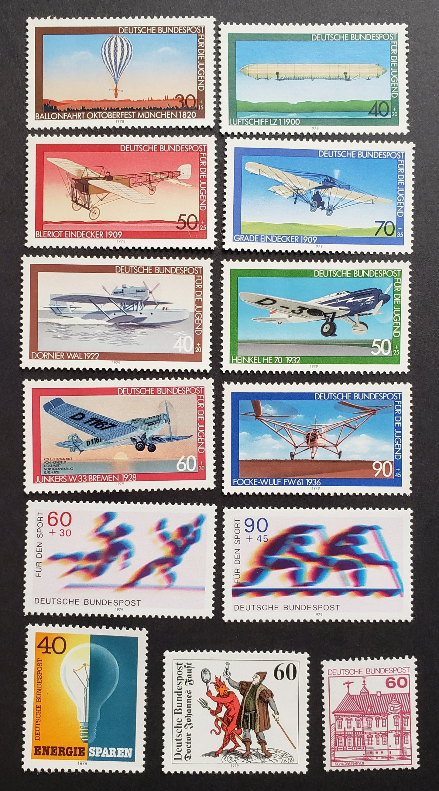 Lot 34 Germany SC#B549/1311 1978-1979 Oktoberfest / Castles Issues, 13 VFNH Singles, Click on Listing to See ALL Pictures, 2017 Scott Cat.$11.3