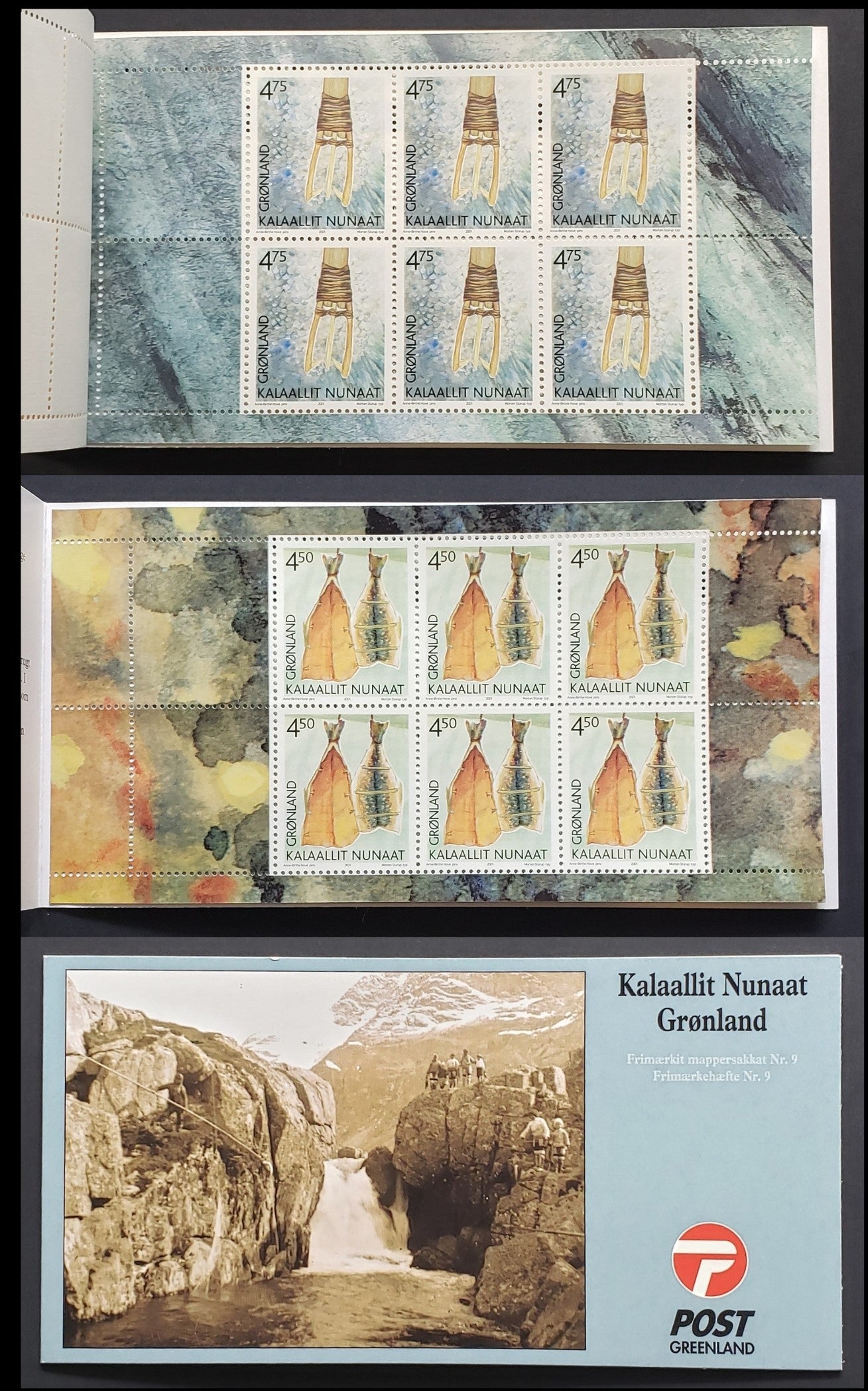 Lot 60 Greenland SC#385a 2001 Cutural Heritage Issue, A VFNH Complete Booklet Of 2 Panes Of 6, Click on Listing to See ALL Pictures, 2022 Scott Classic Cat. $20