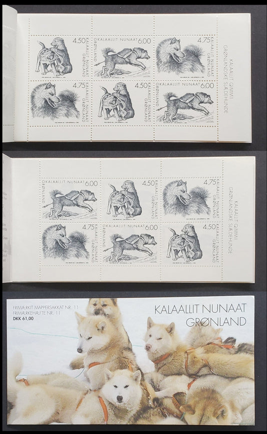 Lot 64 Greenland SC#411b 2003 Sled Dog Issue, A VFNH Complete Booklet Of 2 Panes Of 6, Click on Listing to See ALL Pictures, 2022 Scott Classic Cat. $24