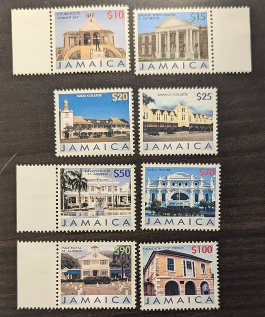 Lot 56 Jamaica SC#1038-1045 2006 Buildings Issue, 8 VFNH Singles, Click on Listing to See ALL Pictures, 2017 Scott Cat. $17.2