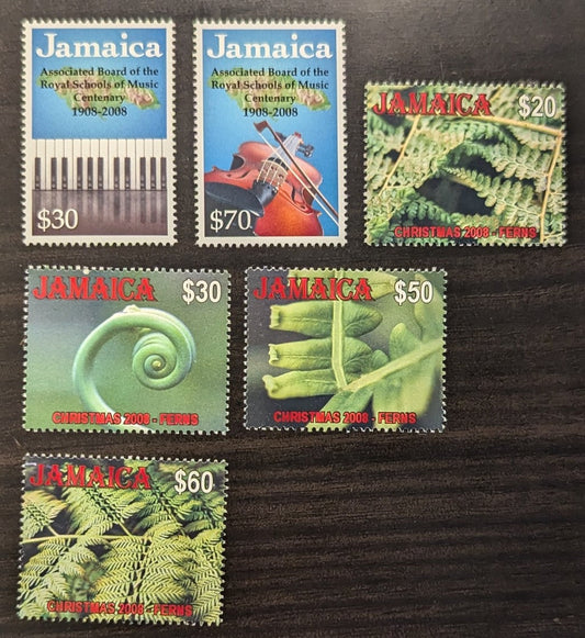 Lot 60 Jamaica SC#1082-1087 2008 Associated Board Of The Royal Schools Of Music In Jamaica - Christmas Issues, 6 VFNH Singles, Click on Listing to See ALL Pictures, 2017 Scott Cat. $12