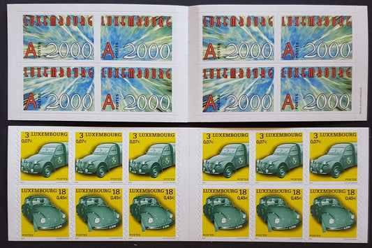 Lot 32 Luxembourg SC#1021/1061a 2000-2001 Year 2000 / Old Postal Vehicles Issues, 2 VFNH Complete Booklets, Click on Listing to See ALL Pictures, 2017 Scott Cat. $16