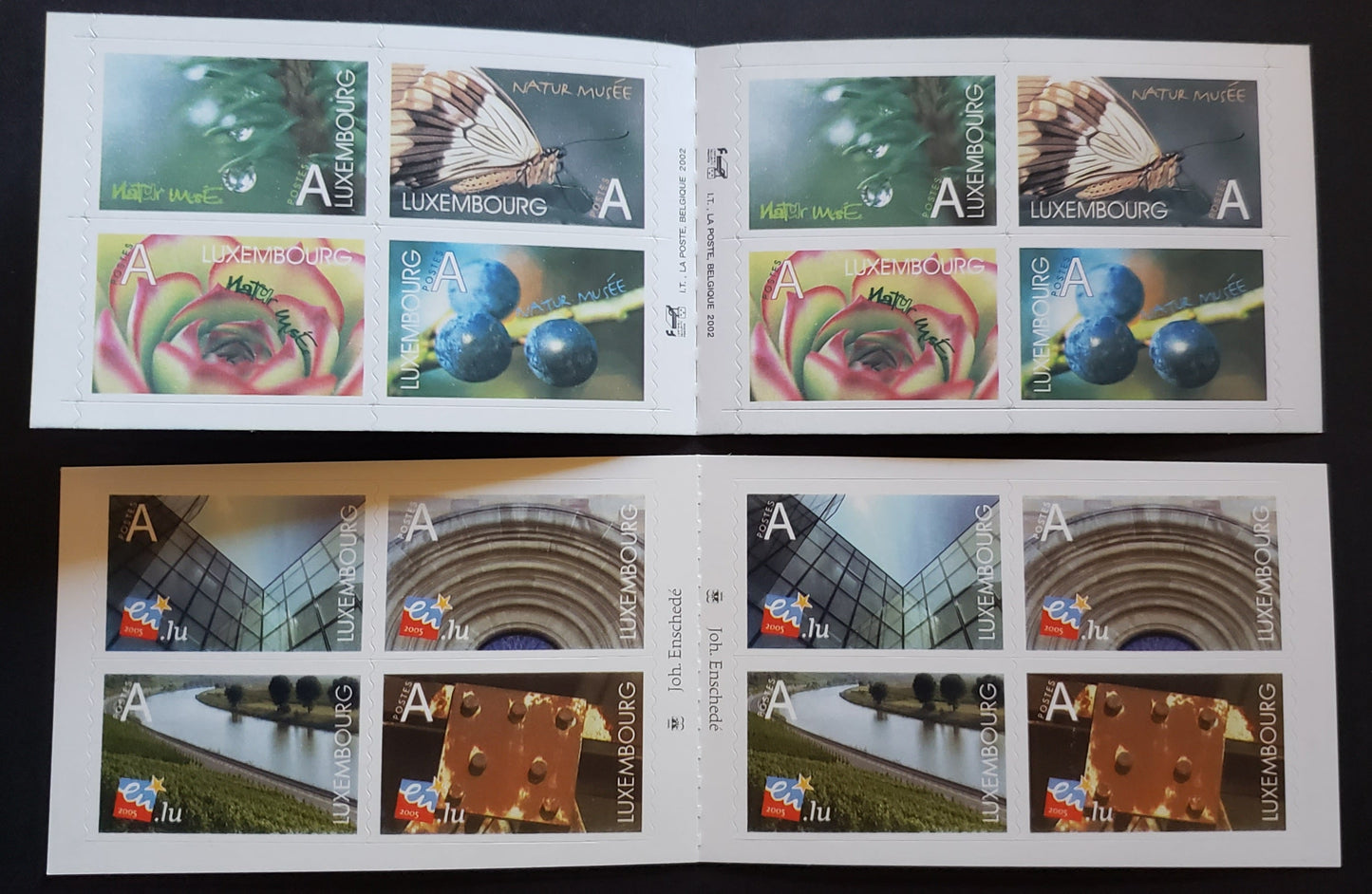 Lot 36 Luxembourg SC#1099/1153 2002-2005 Museum Of Natural History / Presidency Of European Union Issues, 2 VFNH Complete Booklets, Click on Listing to See ALL Pictures, 2017 Scott Cat. $19