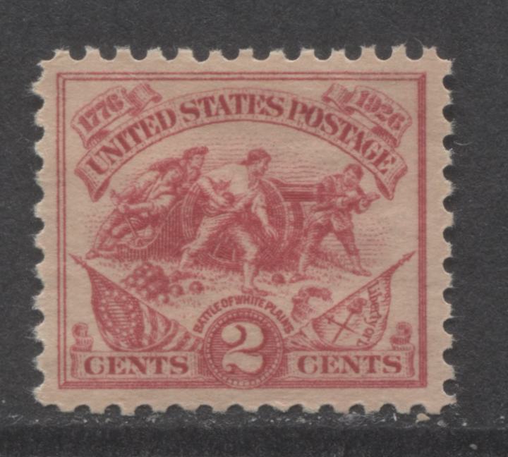 Lot 502 United States Of America #629 2c Carmine Rose Alexander Hamilton's Battery, 1926 White Plains Issue, A VFNH Single