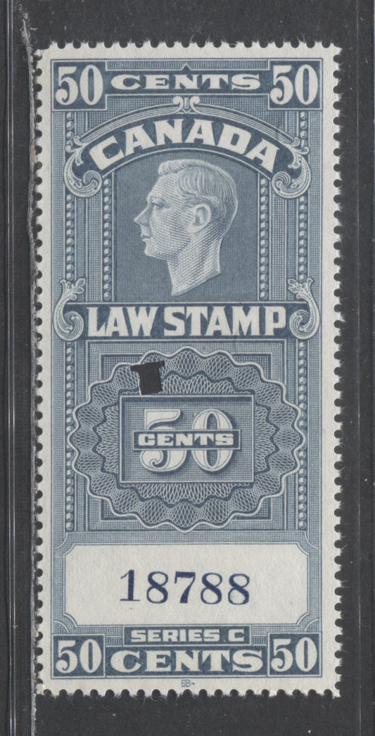 Canada #FSC25 50c Slate Blue King George VI, 1938-1967 Federal Law Stamp Issue, A VF Used Single