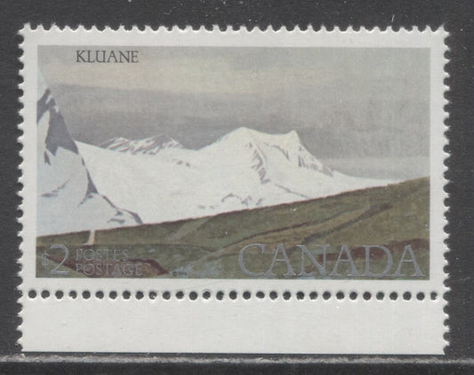 Lot 513 Canada #727ivvar $2 Multicoloured Kluane National Park, 1977-1982 Floral & Environment Issue, A VFNH Single On DF2/LF3 Clark Paper, Scarce As Clark Paper Is Almost Always DF or NF