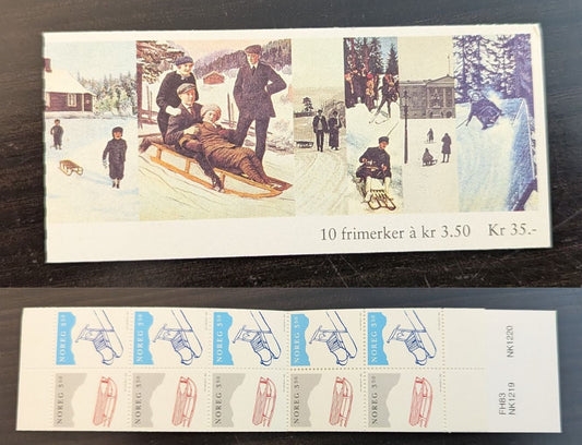 Lot 98 Norway SC#1071a 3.50k Multicolored 1994 Christmas Issue, A VFNH Booklet Of 10, Click on Listing to See ALL Pictures, 2017 Scott Cat. $16