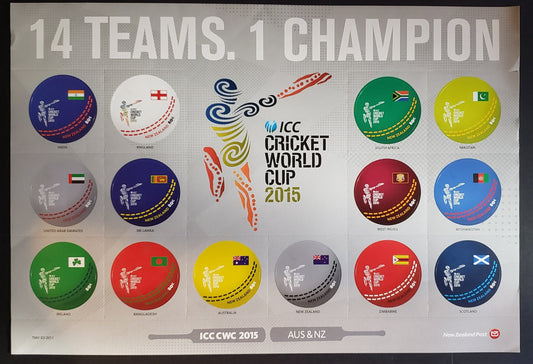 Lot 21 New Zealand SC#2573 2015 ICC Cricket World Cup Issue, A VFNH Sheet Of 14, Click on Listing to See ALL Pictures, 2017 Scott Cat. $17.5