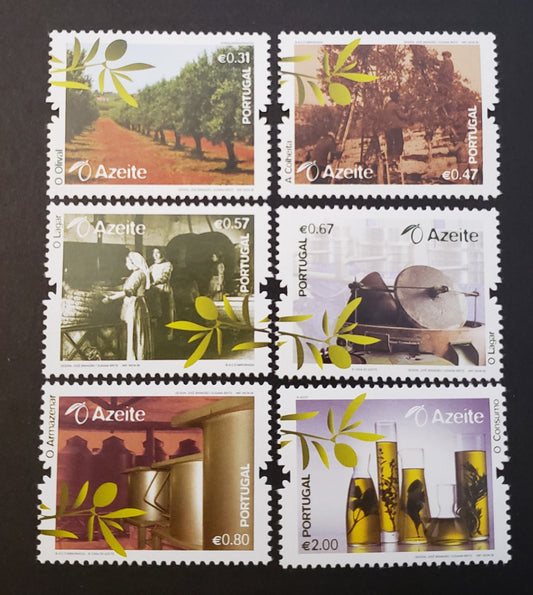 Lot 115 Portugal SC#3056/3061 2008 Olive Oil Production Issue, 6 VFNH Singles, Click on Listing to See ALL Pictures, 2017 Scott Cat. $13