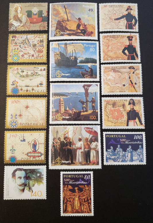 Lot 50 Portugal SC#2186/2208 1997-1998 Incorporation Of Postal Service In State Administration / Misericordias Issues, 2 VFNH Singles, Click on Listing to See ALL Pictures, 2017 Scott Cat. $18.8