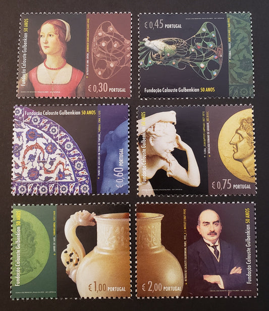 Lot 98 Portugal SC#2836/2841 2006 Calouste Gulbenkian Foundation Issue, 6 VFNH Singles, Click on Listing to See ALL Pictures, 2017 Scott Cat. $13.5