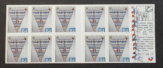 Lot 158 South Africa SC#1458a 2010 Beadwork Issue, A VFNH Booklet Of 10, Click on Listing to See ALL Pictures, 2017 Scott Classic Cat. $17