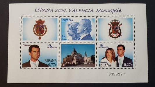 Lot 242 Spain SC#3298 2004 Espana 2004 Intl. Philatelic Exhibition Issue, A VFNH Sheet Of 3 + 3 Labels, Click on Listing to See ALL Pictures, 2017 Scott Classic Cat. $17