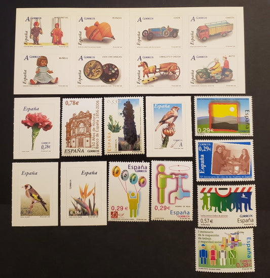 Lot 257 Spain SC#3386/3404 2006 Toys / Civic Values Issues, 12 VFNH Singles And 1 Booklet Of 8, Click on Listing to See ALL Pictures, 2017 Scott Classic Cat. $17