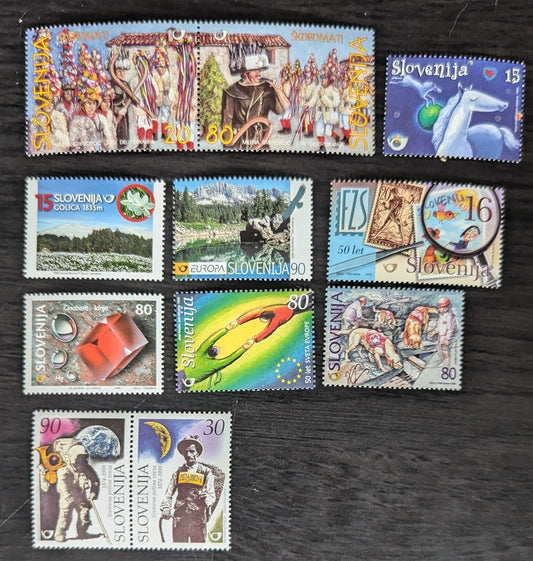 Lot 26 Slovenia SC#339a/352a 1999 Weddings - UPU 125th Anniv Issues, 8 VFNH Singles & Pairs, Click on Listing to See ALL Pictures, 2017 Scott Cat. $10.65