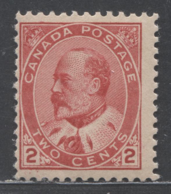 Canada #90 2c Carmine King Edward VII, 1903-1910 King Edward VII Issue, A Fine OG Single