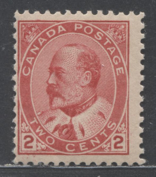 Canada #90 2c Carmine King Edward VII, 1903-1910 King Edward VII Issue, A Fine OG Single