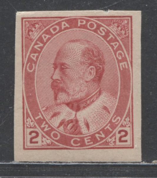 Lot 106 Canada #90A 2c Rose Carmine King Edward VII, 1903-1910 King Edward VII Issue, A Fine OG Imperf Single