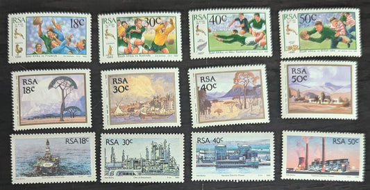 Lot 56 South Africa SC#770/783 1989 Nat'l Rugby Board Centenary - Fossil Fuels, Nuclear & Thermal Power Issues, 12 VFOG Singles, Click on Listing to See ALL Pictures, 2017 Scott Cat. $12.05