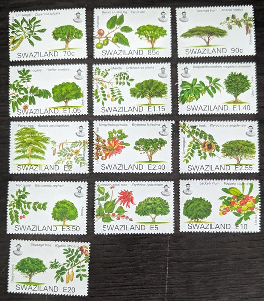 Lot 224 Swaziland SC#765-777 2007 Trees Issue, 13 VFNH Singles, Click on Listing to See ALL Pictures, 2017 Scott Cat. $20.5