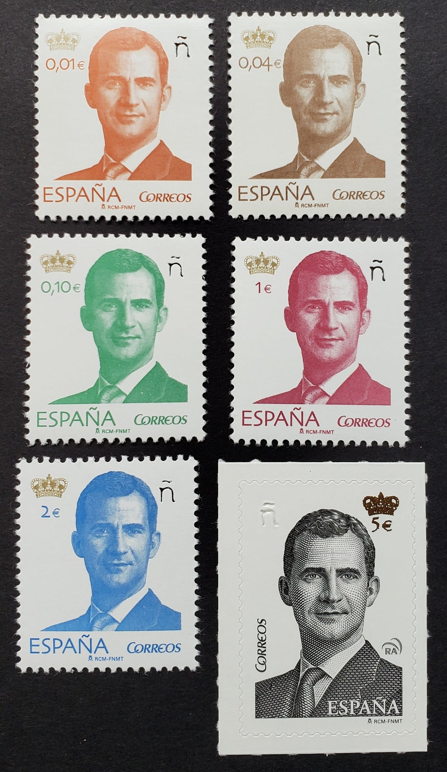 Lot 66 Spain SC#4019/4024 2015 King Felipe VI Issue, 6 VFNH Singles, Click on Listing to See ALL Pictures, 2017 Scott Cat. $19