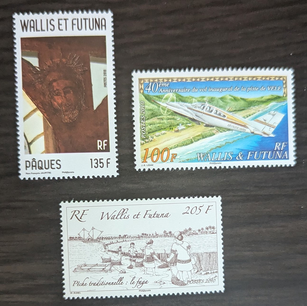 Lot 119 Wallis & Futuna SC#683/688 2010 Easter - Traditional Group Fishing Issues, 3 VFNH Singles, Click on Listing to See ALL Pictures, 2017 Scott Cat. $10.25