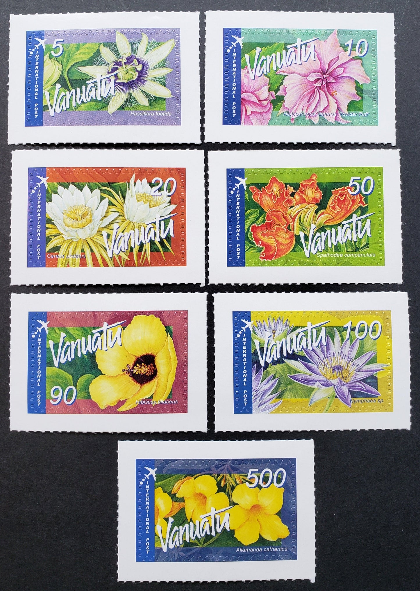 Lot 161 Vanuatu SC#900/906 2006 Flowers Issue, 7 VFNH Singles, Click on Listing to See ALL Pictures, 2017 Scott Cat. $16.5