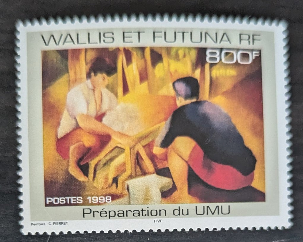 Lot 50 Wallis & Futuna SC#503 800fr Multicolored 1998 Preparation of UMU Issue, 2 VFNH Single, Click on Listing to See ALL Pictures, 2017 Scott Cat. $16.5