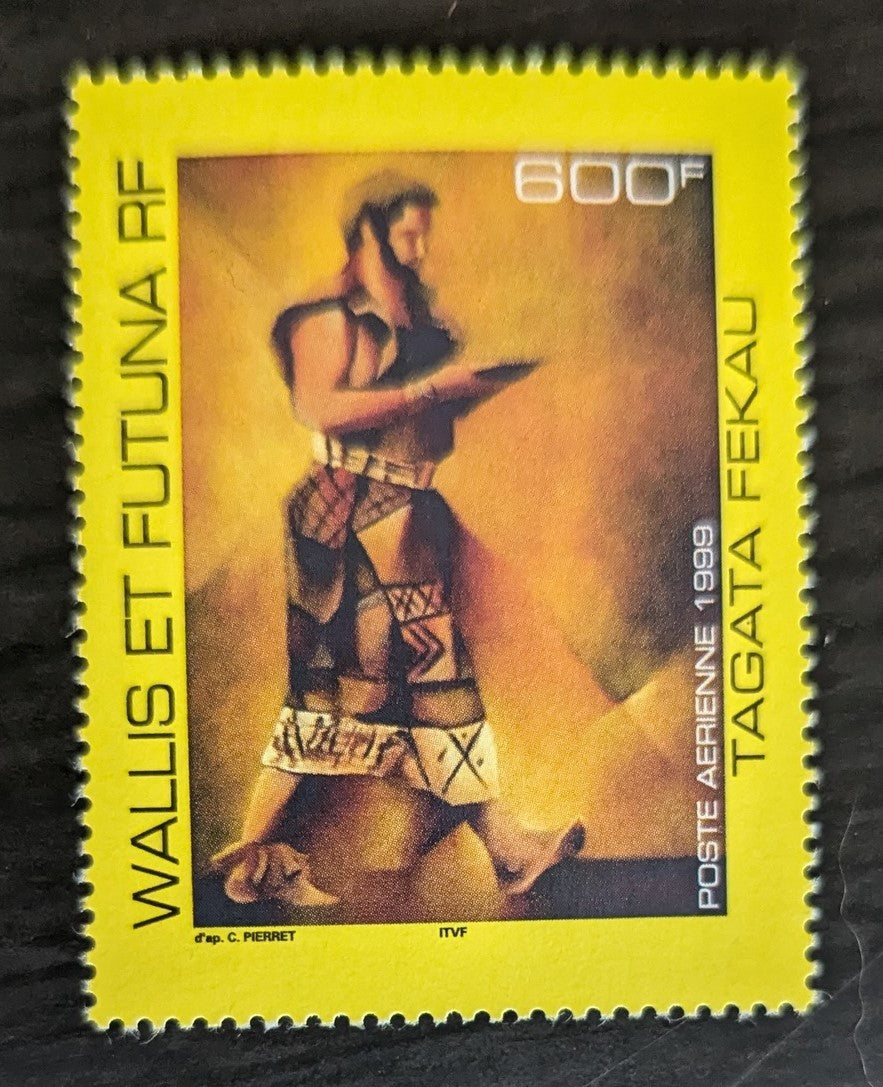 Lot 54 Wallis & Futuna SC#C206 600fr Multicolored 1999 Kava Porter Issue, A VFNH Single, Click on Listing to See ALL Pictures, 2017 Scott Cat. $16