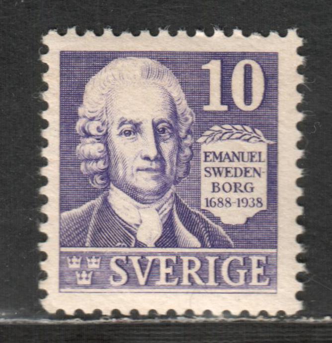Sweden SC#264 10o Violet 1938 Swedenborg Issue, A VFNH Single, Click on Listing to See ALL Pictures, 2017 Scott Cat. $17