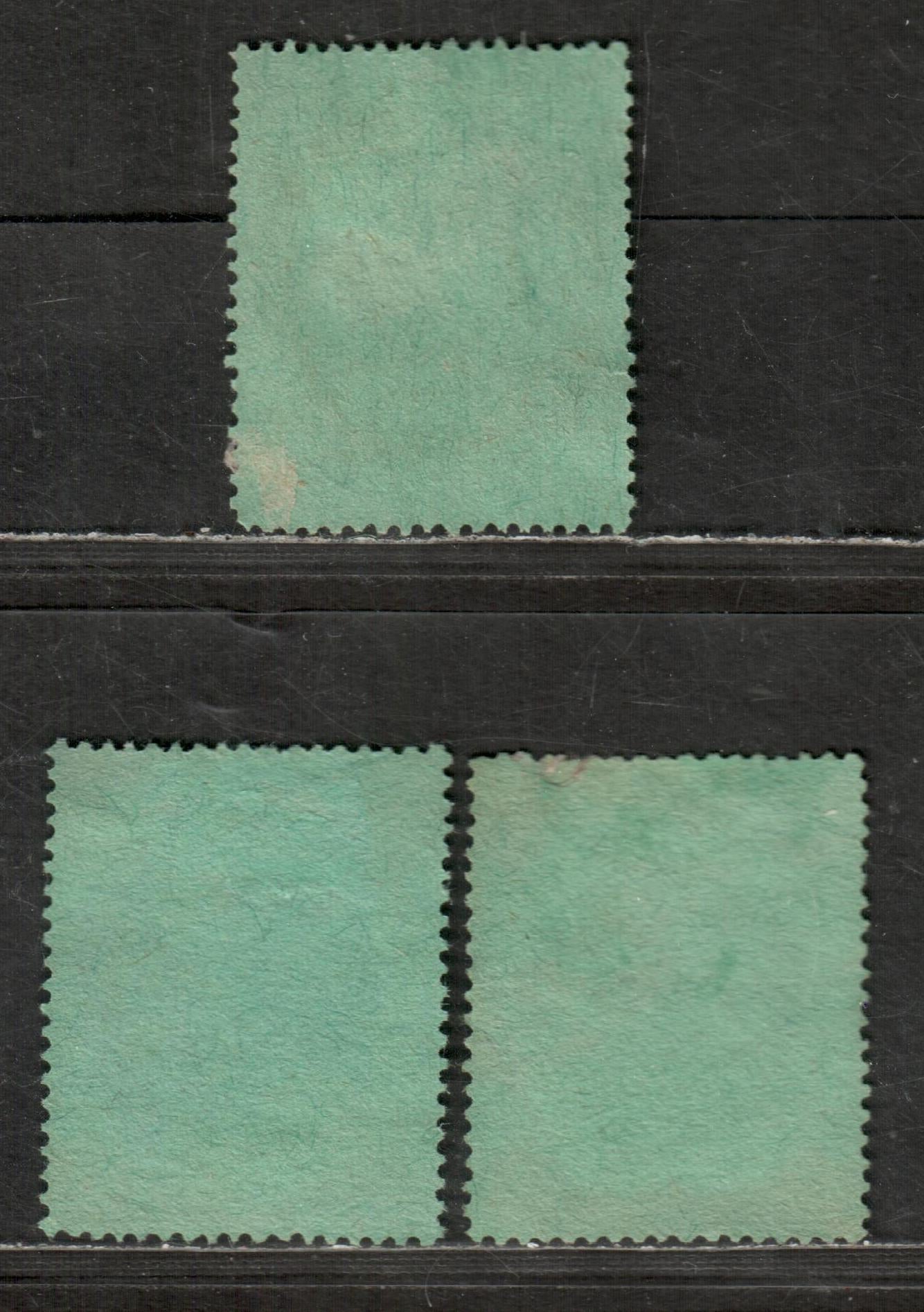 Rhodesia SG#37 1896-1897 Round Arms Die 1 Issue, In Various Shades, 3 Very Fine Used Singles, Click on Listing to See ALL Pictures, Estimated Value $10